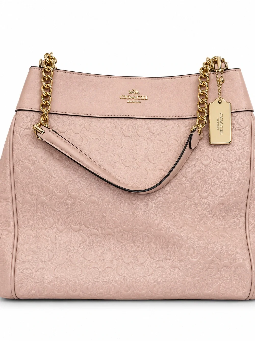 Coach Lexy Signature Debossed Leather Shoulder Bag